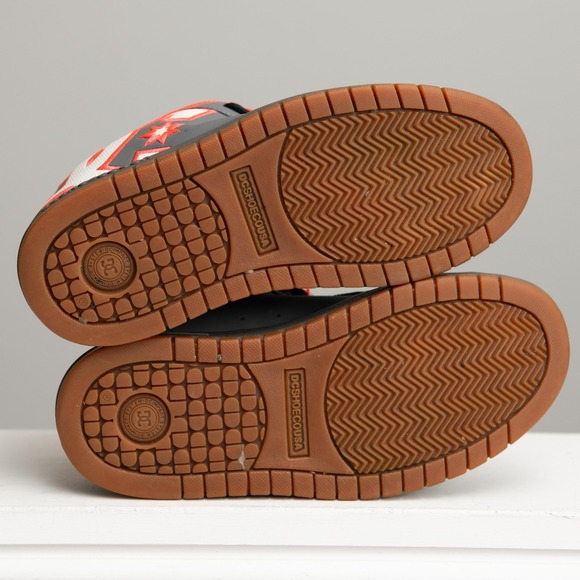 DC Graffik Court Sz 7 Skater Chunky Y2K Skateboarding Emo Grunge Grey Neon Red - Picture 7 of 8